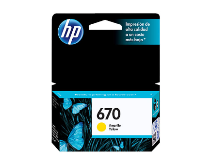 cartucho hp 670 yellow